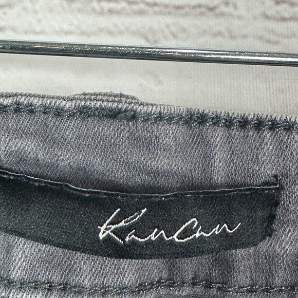 KanCan Gray High Waisted Distressed Skinny Jeans Womens‎ Size 5 26 - Picture 2 of 5